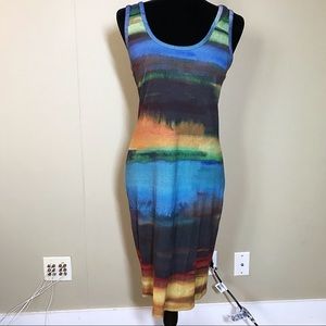 NEW gorgeous multi-color knee length dress